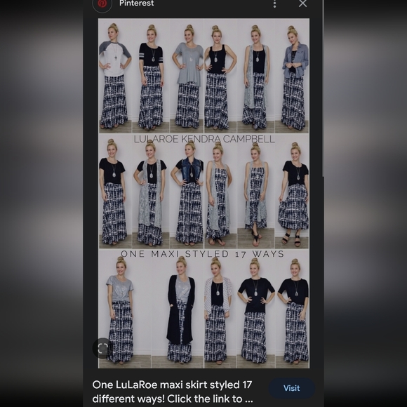 NWOT Lularoe Maxi Skirt in Colorful Pink & Blue Print Size XL - Picture 5 of 5